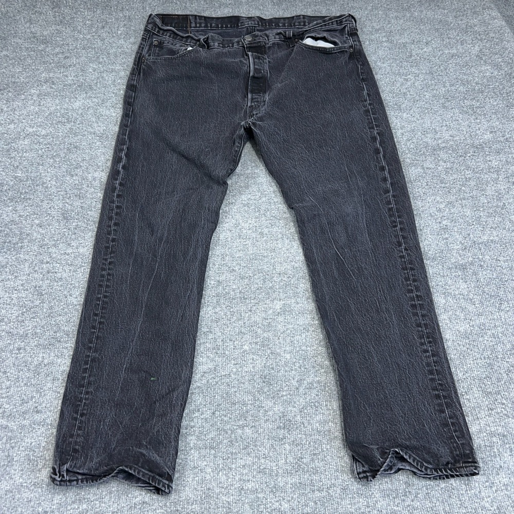 Levis 501 Jeans Men 40X31 Black Original Stretch Regular Fit Straight Button Fly